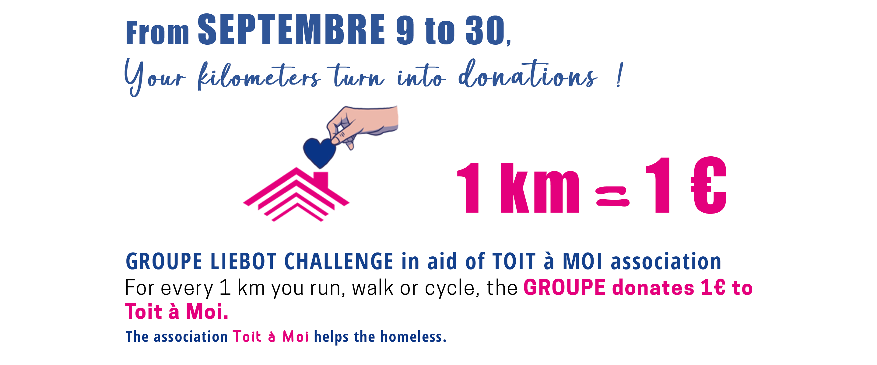 challenge Objectif Km For Liebot: 1 km = 1 euro
